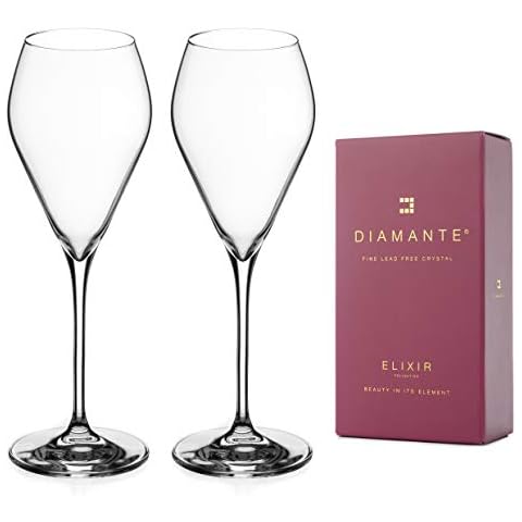DIAMANTE Prosecco Champagne Flute Glasses Set Cover