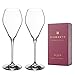 DIAMANTE Prosecco Champagne Flute Glasses - Premium Lead Free Crystal - Set of 2 in Gift Box