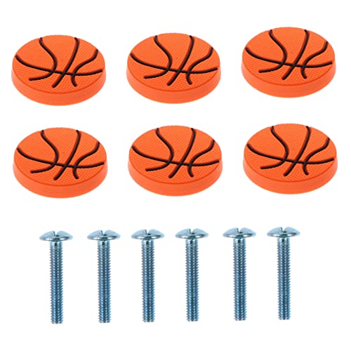 KONTONTY Soccer Ball Handle Knobs for Kids Basketball Pattern Zinc Alloy Anti-Collision Decorative Pull Handles for Dresser Cupboard