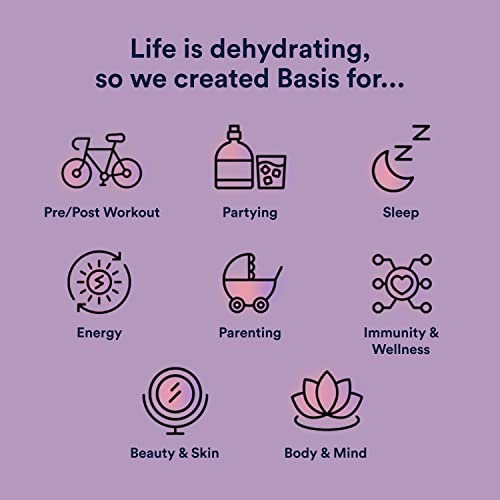 Basis Hydration Low Sugar Powder Packets, Electrolyte Mix, Keto-Friendly, Pregnancy Dehydration Relief - For Workout Travel Sports (Blackberry Lemon, 15 Pouches) #TOP2