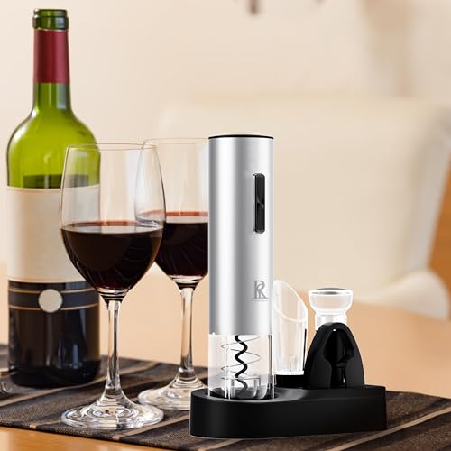 Electric Wine Opener Rechargeable, One-touch Automatic Wine Bottle Corkscrew Opener (Stainless Steel) Set,Ideal Wine Accessories and Wine Gift Sets - Image 3