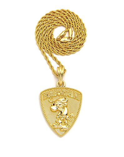 Crescendo SJ INC New YAMBORGHINI Pendant & 24" Box/Cuban/Rope Chain Hip HOP Necklaces - XSP629G (Rope Chain)