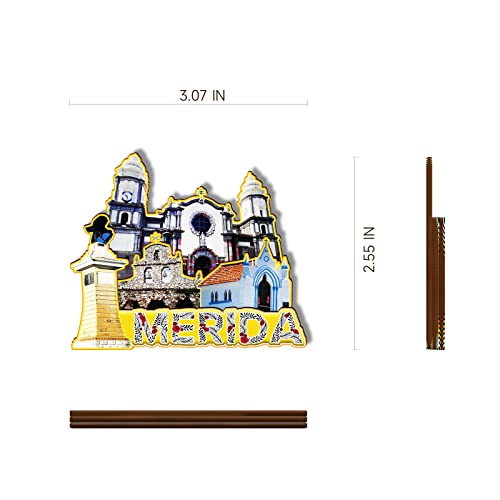 Imán de Madera 3D Merida Venezuela Decorativo miniatura 3