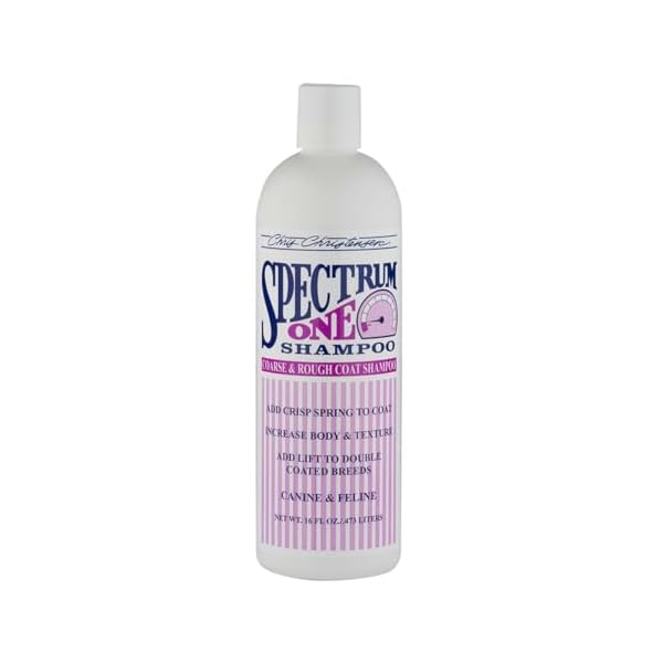Chris Christensen Spectrum One Coarse & Rough Coat - Spezialshampoo für raues und grobes Fell | Professionelle Hundefellpflege, 473ml