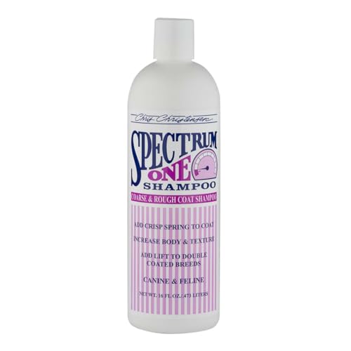 Chris Christensen Spectrum One Coarse & Rough Coat - Spezialshampoo für raues und grobes Fell | Professionelle Hundefellpflege, 473ml