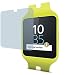 Produktbild I 4x Crystal clear klar Schutzfolie für Sony SmartWatch 3 SWR50 Premium Displayschutzfolie Bildschirmschutzfolie Schutzhülle Displayschutz Displayfolie Folie. Die Folie ist bewußt kleiner als das Display, da dieses am Rand gewölbt ist