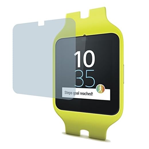 I 4x Crystal clear klar skyddsfolie för Sony SmartWatch 3 SWR50 Premium displayskyddsfolie skyddsfolie skyddsfodral displayskydd displayfolie folie. Folien är medveten mindre än skärmen eftersom den är utvunnen på kanten