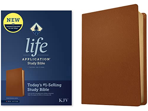 Kjv Life Application Study Bible: King James Version, Brown, Genuine Leather, Red Letter