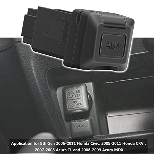 Elonn Aux Port Replacement 39112-Sna-A01, Auxiliary Input Adapter Audio Input Jack Socket Compatible For Honda Civic 06-11, Crv 09-11, Acura Tl 07-08，Mdx 08-09，Oem 39112Snaa01 Original Version #TOP2