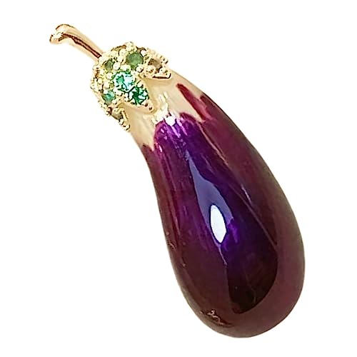 Broche aubergine en cuivre pour customiser une veste ou un chapeau - 3