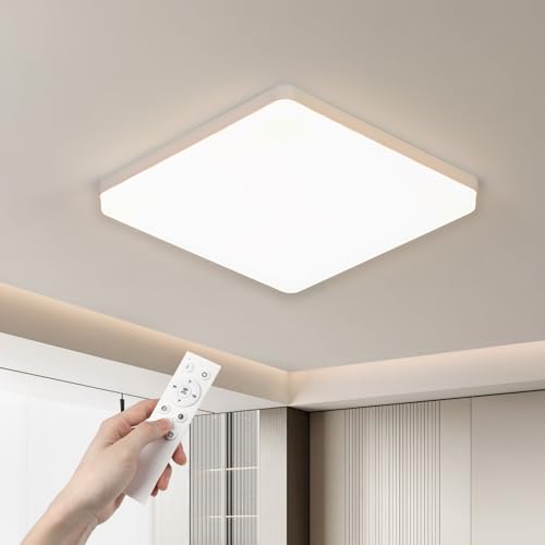 PROTEGGI GLI OCCHI: la nostra plafoniera LED rotonda è realizzata con perle LED di alta qualità e paralume ad alta trasmittanza con indice di resa cromatica superiore a 80, che rende la visione più chiara. Allo stesso tempo, non produce alcuna sensazione di disagio, adatta per la lettura, lo studio e il lavoro, riducendo l'affaticamento degli occhi.