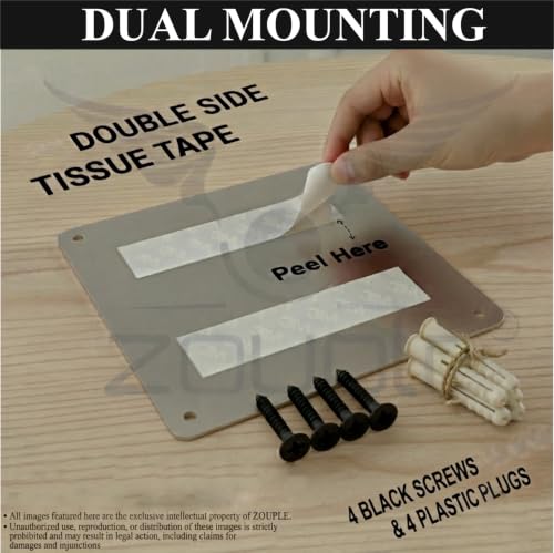 Image of Fixed Rate ZOUPLE Sign, 6 inchx6 inch, Dual Mount, JSL Brand Steel Laser Print
