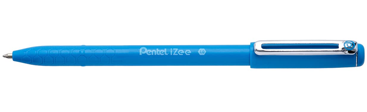 Pentel BXLM1002-S2 Pack of 12 Refills x2 for IZee Ballpoint Pen with Cap BX460 1 mm Sky Blue - Image 3