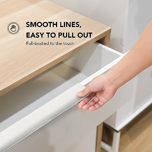 Image of Ravinte Silver Finger Edge Pulls Drawer Edge Pulls 300mm /11.8 inch 1 Pack | Concealed Handle Style, Low-Profile Finger Grip, Cabinet Edge Mount, 150mm /5.9 in, For Cabinets, Drawers, Cupboards, Kitchen
