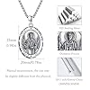 XIXLES St Stephen Necklaces 925 Sterling Silver Saint Stephen Medal Pendant Necklace Amulet Jewelry for Men With 22 in Chain #5