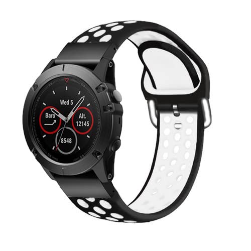 Bracelet de montre en silicone 22 mm facile à installer pour Garmin Fenix 6 Pro
