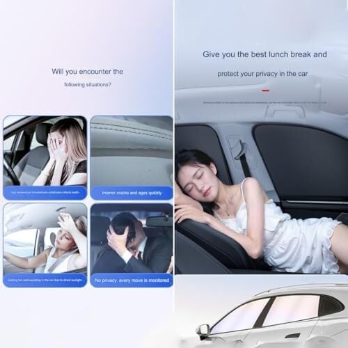 Tendine Tendine parasole laterali per auto con protezione UV, adatte ai bambini, per Toyota Auris 3/5 porte E150 E180 2006-2019, 1 posteriore(‎B Main+Auxiliary)