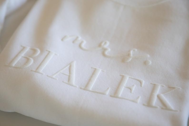 Custom Name Puff Printed Shirt, Mrs/Mr T-Shirt, Sweatshirt, Hoodie, Engagement Gift For Her/Him, Bride To Be Gift, Bridal Gift, Couple Shirt2