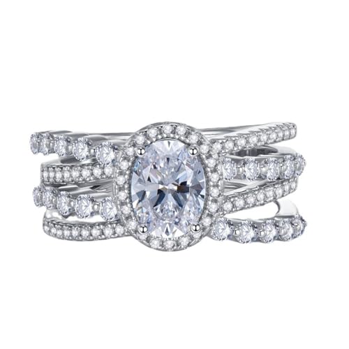 Bague de cocktail ovale de 1,5 carat : le cadeau parfait pour elle en taille 9