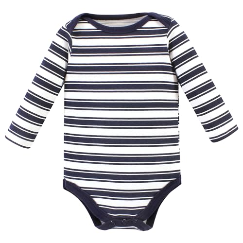 Image of Hudson Baby baby-boys Cotton Long-sleeve Bodysuits 5-pack