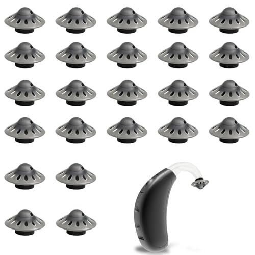 Pack de 24 Cuscinetti Antiscivolo in Silicone per Audífonos Phonak, Unitron y Hansaton. Audífonos para Sordera y Domos de 8mm Repuesto Compatibles con Apparecchiature Audio Tipo Open Fit.