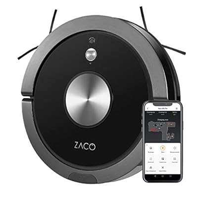 ZACO Robot aspirador y fregasuelos A9sPro WiFi Alexa Google App Aspiradora y fregadora 3en1 cámara de navegación y mapeo Aspiradores para suelos duros parquet alfombras pelos de mascotas