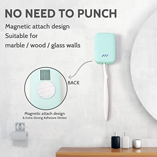 gfu toothbrush sanitizer case rechargeable portable toothbrush cleaner fits for all toothbrushes head used for home travel camping business trip green