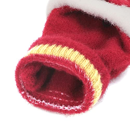 Image of Holiberty Cute Baby Kids Winter Fingerless Gloves Toddler Boys Girls Cartoon Christmas Elk Knit Mittens Warm Snow Gloves 2-8Y
