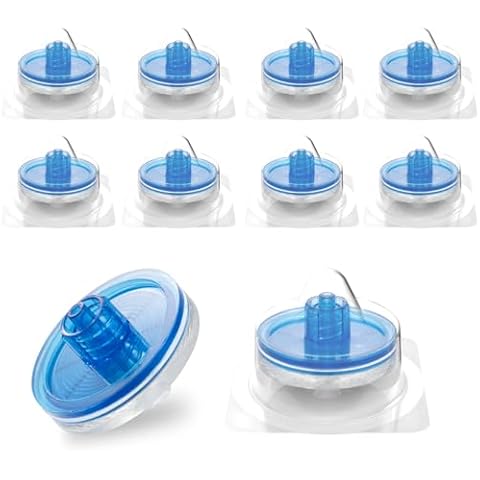 CryoKing 100Pcs Syringe Lab Filter, Sterile PES Hydrophilic Filters, 0.22um Pore Size, 33mm Membrane Diameter for Biomed Scientific Laboratory, Individually Packed Cover