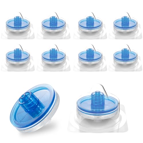 Image of 400Pcs Syringe Lab Filter, Sterile PES Hydrophilic Filters, 0.22um Pore Size, 33mm Membrane Diameter for Scientific Laboratory, Individually Packed