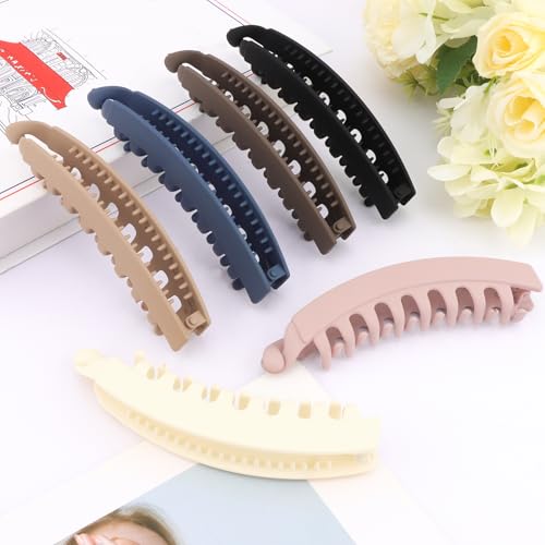 6 piezas Pinzas Banana para cabello grueso miniatura 7