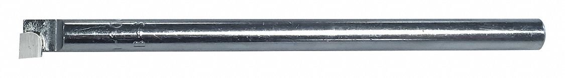 Micro 100 TBB-375 Boring Bar - Brazed, .463" Min Bore Dia, .313" Width, 1/4" Length, .2755" Offset, 3/8" Shank Dia, 6" OAL, Uncoated