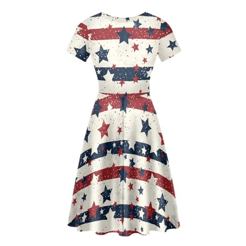 Image of Biyejit Women's Summer Casual Short Sleeve T-Shirt Swing Dress Crew Neck Plus Size S-4XL
