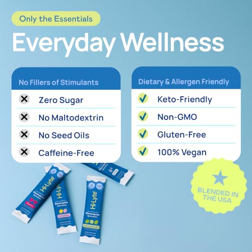 Image of Hi-Lyte Daily Essentials Electrolytes Quick Sticks, Variety Pack, 16 Ct | Zero Sugar, Non-GMO, Vegan, Gluten-Free, No Maltodextrin, Keto-Friendly, Blended in USA