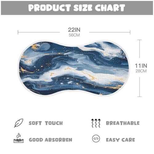 Marble Texture Burp Cloths Cotton Baby Washcloths,Large 22x11in Burping Cloth Absorbent and Soft for Newborn Baby Boys and Girls,2 Pack4