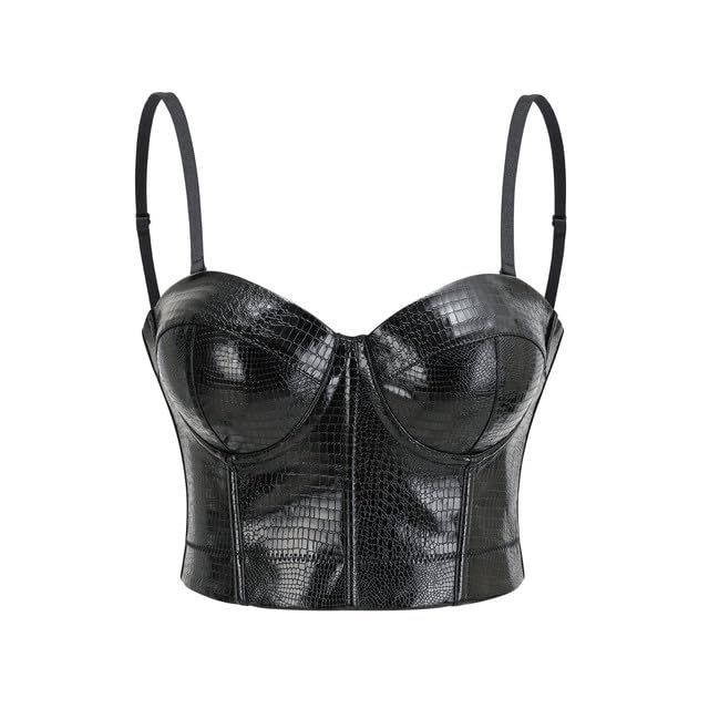 pu bustier top