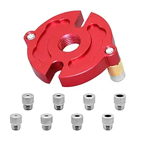 Ketsicart Woodworking Self-Centering Doweling Jig Drill Kit Vecal Hole Drilling Punch Locator Tool with 3-10mm Drill Bushings for DIY Crafts Woodworking