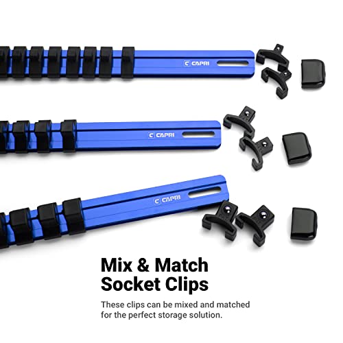 Clips de soporte de enchufe de 1/4 Capri Tools para fijar llaves sin caídas 4