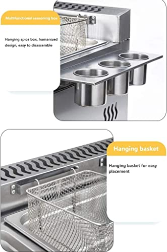 Multifunktions-Gas-Fritteuse,gewerbliche professionelle Fritteuse,freistehende Temperaturregelung,einstellbare Feuerkraft,mit Körben und Deckel,für Pommes Donuts,Fisch – Bild 4