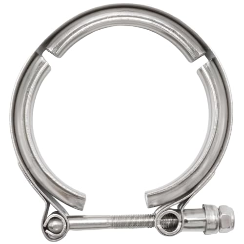 Hoypeyfiy 3" V-Shaped Clamp, 304 Stainless Steel V-Belt Clamp, Suitable for Connecting and Securing Exhaust Systems, Boost Pipes, and Heavy-Duty Exhaust Systems
