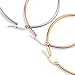 FIBO STEEL Stainless Steel Hoop Earrings Set for Women, 3 Pairs a Set 40mm