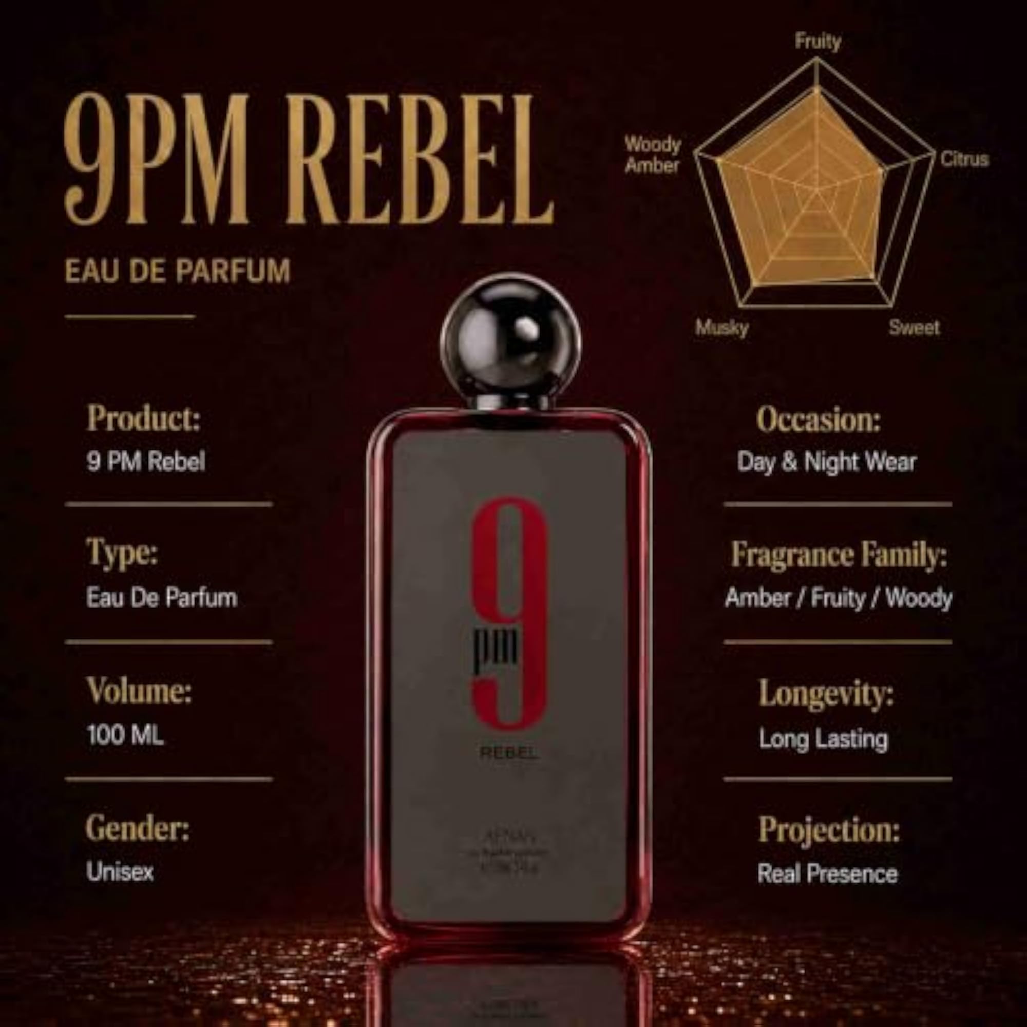 Magnifiscent 9PM Rebel Eau De Parfum 100ml