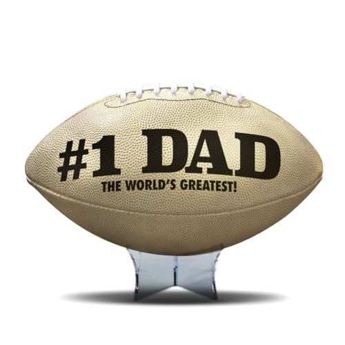 MAKEABALL Father’s Day Champagne Metallic Gold Football with Free Display