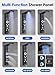 ROVOGO Shower Panel System with Led Lights No Battery Needed, MIST & RAIN Shower, 5 Body Jets, Handheld, Tub Spout and Temperature Display, Water Powered Led Shower Tower Column Stainless Steel, Black