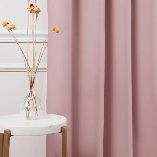 Image of HOMEMONDE Blackout Curtains for Window 5 Feet - Room Privacy 90% Room Darkening Curtain with Rod Pocket Style, Black Blacking & Noise Reducing 1 Piece - (60 Inch, Lavender)