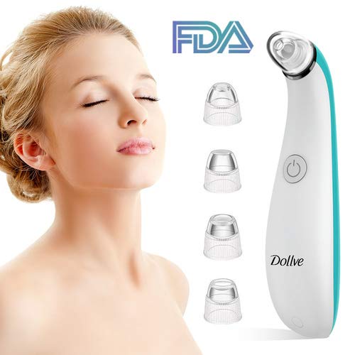 Blackhead Remover Vacuum Acne Cleanser Electronic Comedo Suction with 4 Changeable Functional Probes - Rechargeable Vacuum Blackhead Suction Extractor Tool