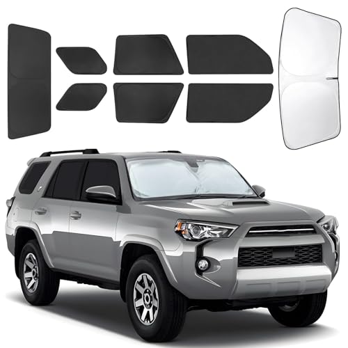 Image of for Toyota 4Runner 2010-2024 Car Window Shades, 8pcs Privacy Sun Shade Set for Front Windshield Side and Rear Windows, Full Window Covers Keeps Vehicle Cool for Camping Napping