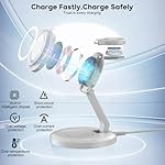 Charging Station for Apple Magnetic Wireless iPhone Mag-Safe Charger,15W 3in1 Foldable Wireless Dock Fast MagSafe Charger Stand for iPhone 17 Pro Max/16 Plus/16 ProMax/15/14/13,Apple Watch,AirPods Pro - Image 5