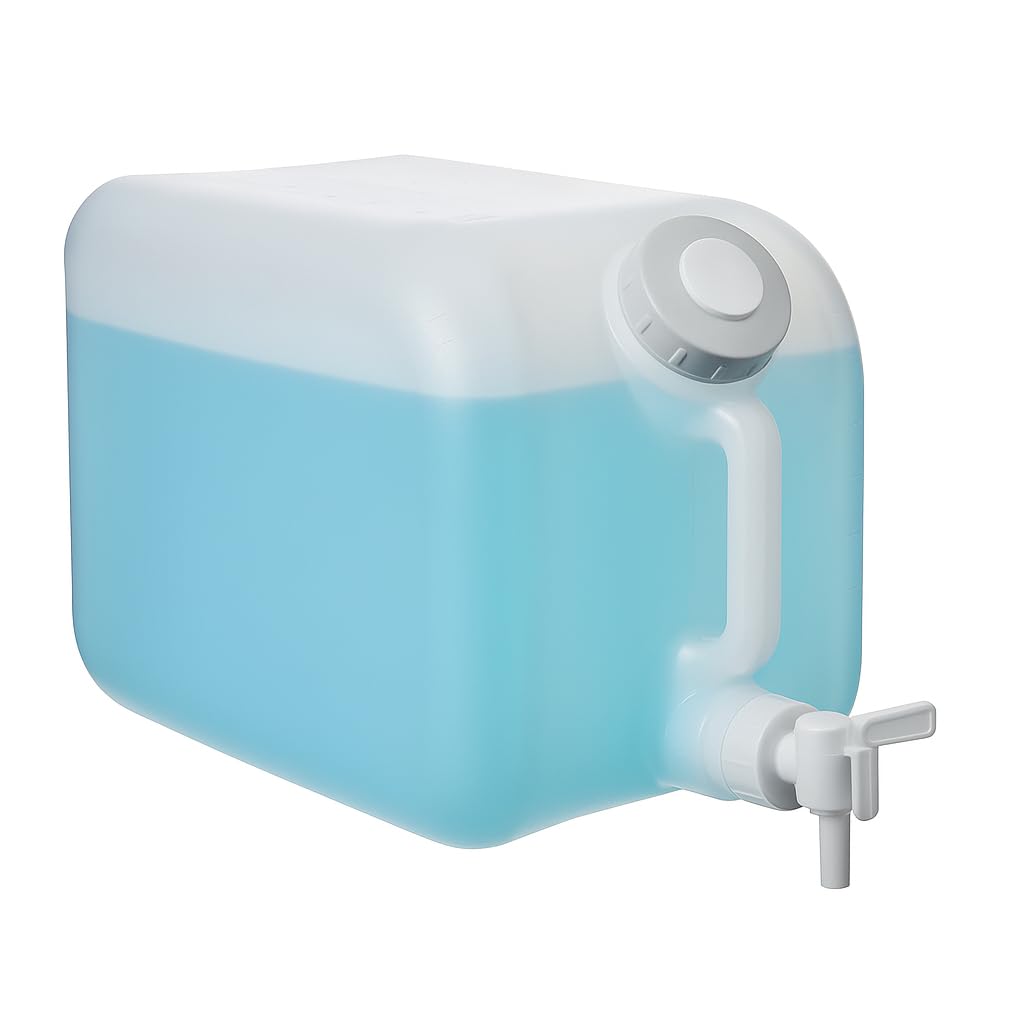 Consolidated Plastics 5 Gallon HDPE Carboy Dispenser with Spigot - BPA-Free Food-Grade Water Jug for Homebrewing, Beverages & Storage