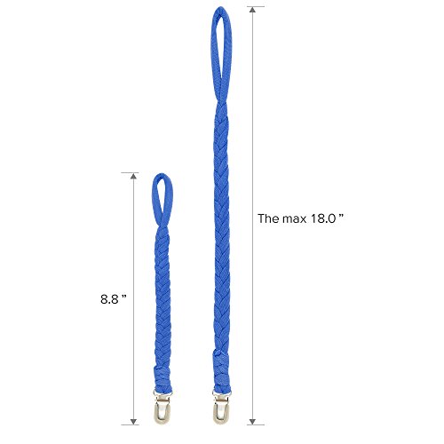 Baby Pacifier Clips for Boys - 4 Pack Braided Pacifier Holder, Hand-Made Pacifier Leash for All Pacifiers, Teether Toys, Soothie (Navy Blue/Grey/Green/Blue) - Thumbnail 5